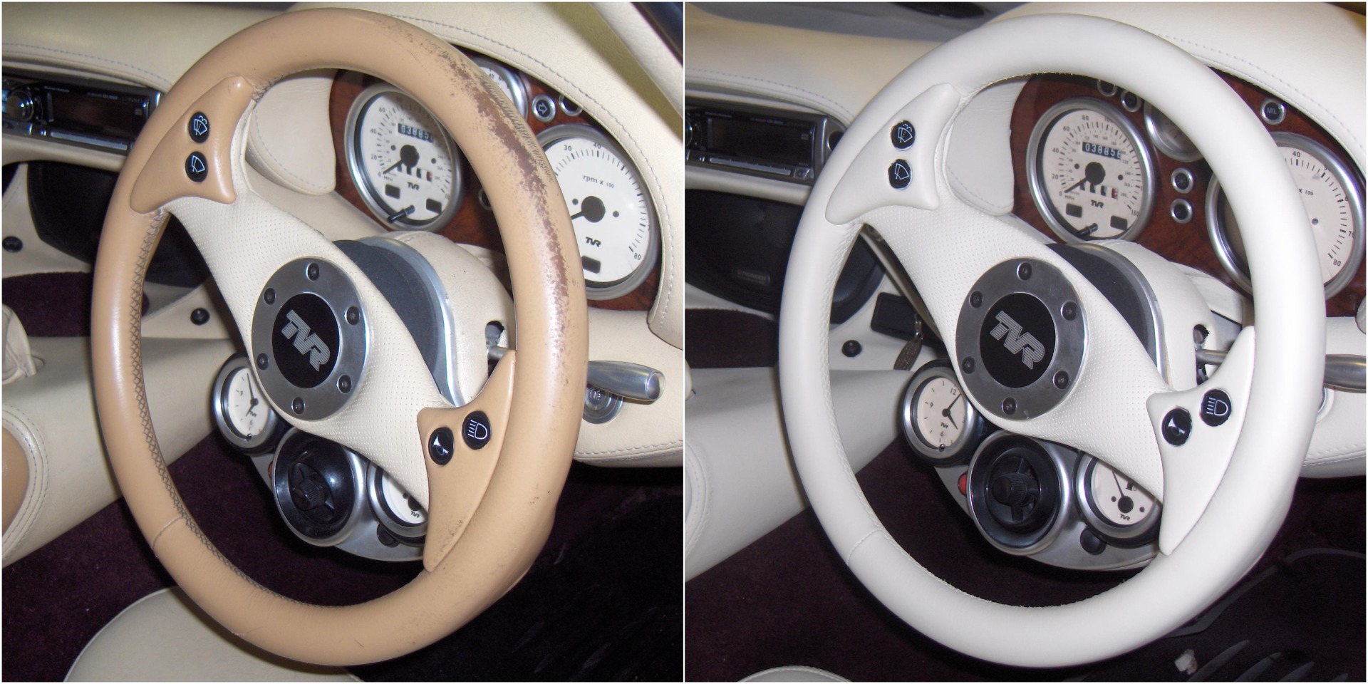 Leather Steering Wheel Restoration Leather Steering Wheel Repair Results